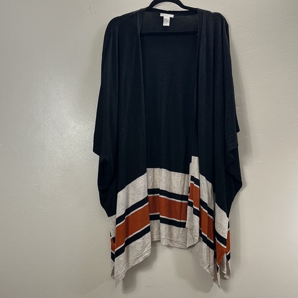 H&M Woman’s Oversize Kimono Sleeve Horizontal Striped Cardigan Sweater Size XS/S - Picture 7 of 7